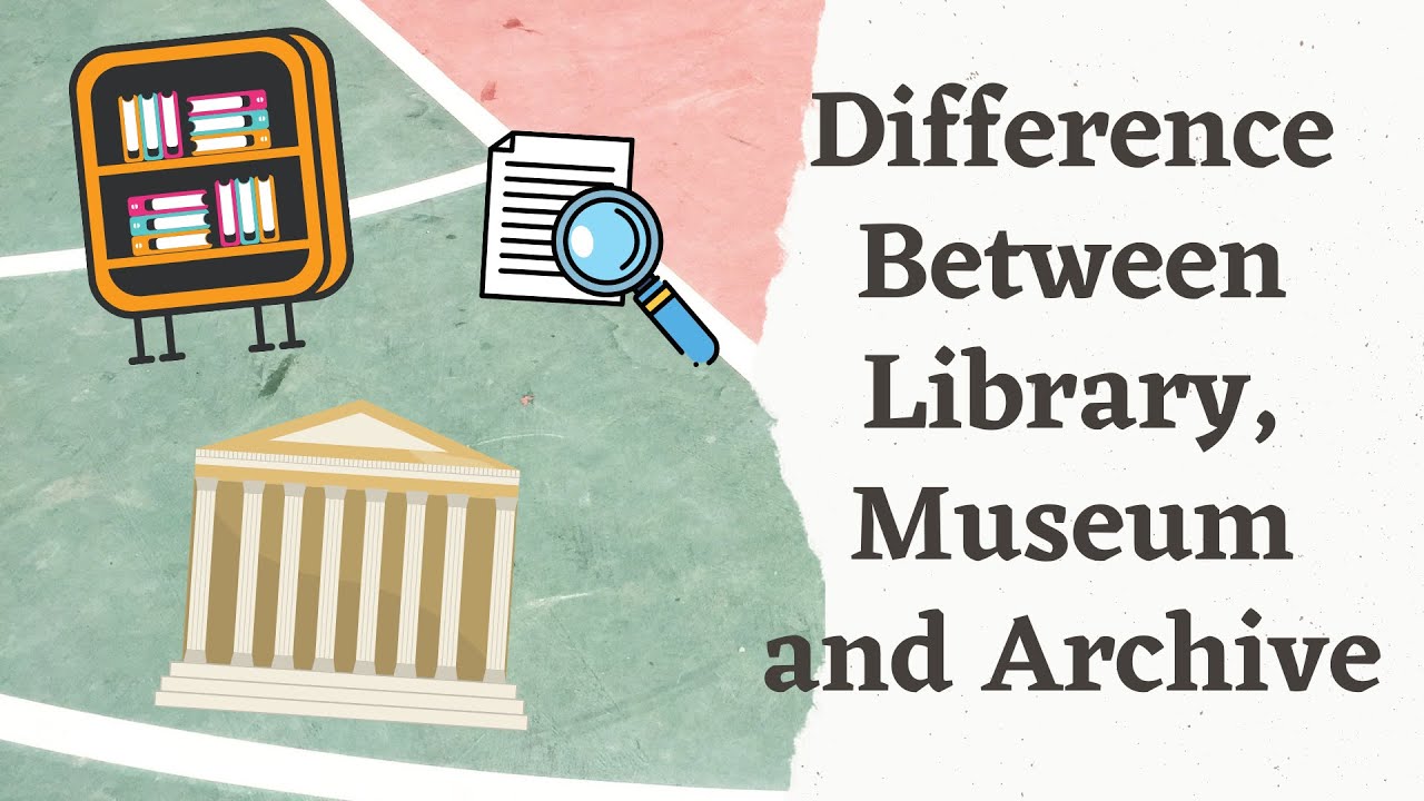 Difference between library, museum and archive