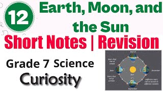 12. Earth, Moon, and the Sun (Short Notes / Revision) | Grade 7 Science Curiosity