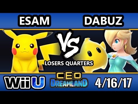 CEO Dreamland 2017 Smash 4 - PG | ESAM (Pikachu) Vs. RNG | Dabuz (Rosalina) SSB4 Losers Quarters