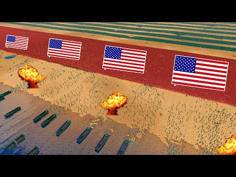 Can Modern US ARMY Hold Island vs Zombies & Colossal Titan | Ultimate Epic Battle Simulator 2 UEBS 2