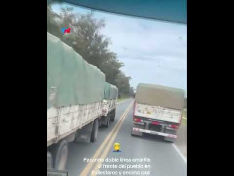En Córdoba, un camionero estuvo a punto de provocar una tragedia en la Ruta 9