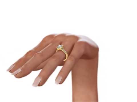 princess split shank diamond ring yellow gold