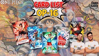 TUTTA la NUOVA cardlist di OP16 - Ce ne sono delle belle!🤩