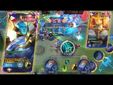 ONCE AGAIN MANIAC WITH GORD😱😱 || TOP GLOBAL 1 GORD || ONLY GORD || #gameplay #mlbb #gaming #youtuber