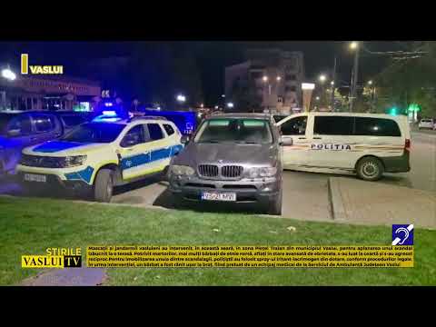 Scandal in Traian Square in Vaslui! Masked men and gendarmes intervened