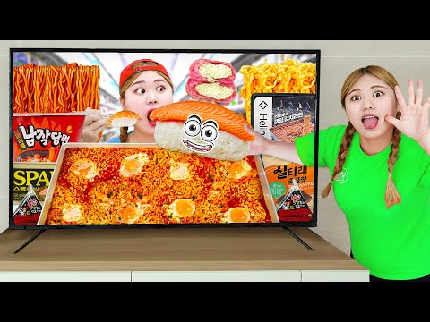Mukbang Spicy noodles ramen FOOD Tteokbokki TV Convenience Store food by HIU 하이유