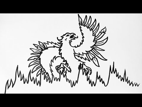 How to draw a phoenix rising from the ashes
