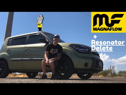 I Put A Magnaflow Muffler on My 2011 Kia Soul (Exhaust Clips) SUPER Loud!!!