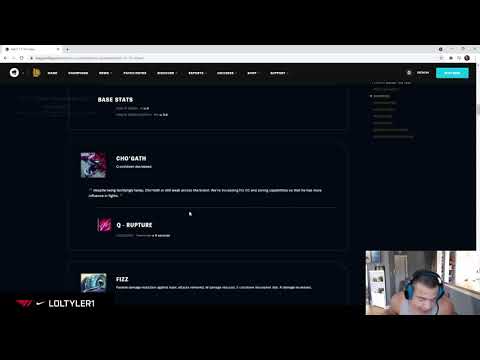 Tyler1 reacts to New Cho'Gath buff