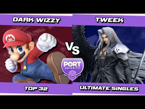 Port 6 Top 32 - Dark Wizzy (Mario) Vs. Tweek (Sephiroth) SSBU Ultimate Tournament