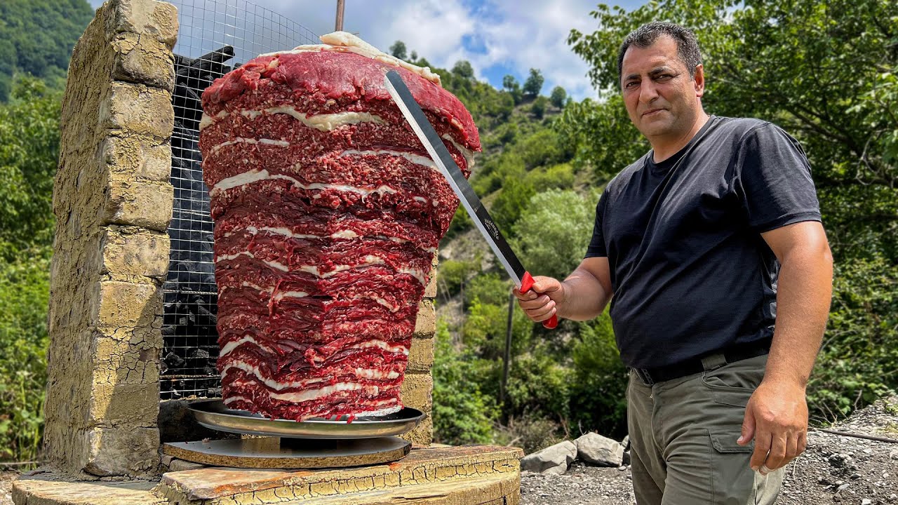 I Made a Grill That Can Cook That Size Massive Doner Meat! Delicious To The Last Bite!