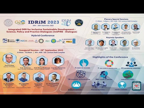 Inaugural session of 13th International Conference of the International Society for the IDRiM 2023