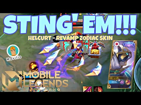 STING' EM!!! Review Revamp Skin Helcurt - Scorpio Zodiac Mobile Legends Gameplay