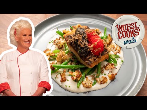Anne Burrell's Seared Black Cod | Worst Cooks in America | Food Network