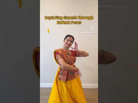 Depicting Ganesh through 15 different Kathak Poses #dance #kathak #classical #dancer #ganesh #poses