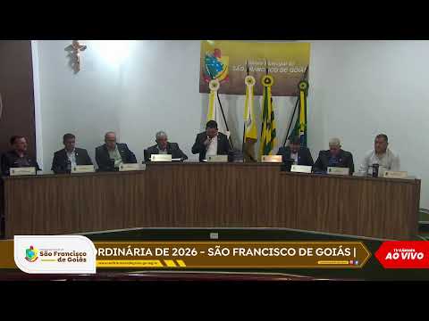 52ª SESSÃO ORDINÁRIA DE 2026 - SÃO FRANCISCO DE GOIÁS