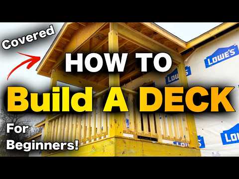 How to Build a Covered Deck Attached to a House | Beginners Guide!