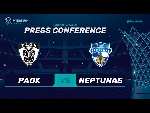 PAOK v Neptunas Klaipeda - Press Conference - Basketball Champions League 2017-18