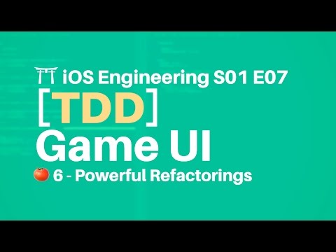 S01E07: [TDD 🍅 6] Powerful Refactorings in Swift