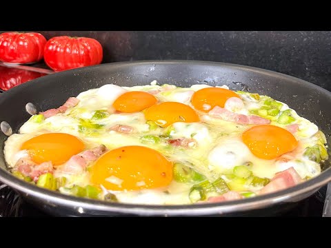 Oeufs au plat aux asperges