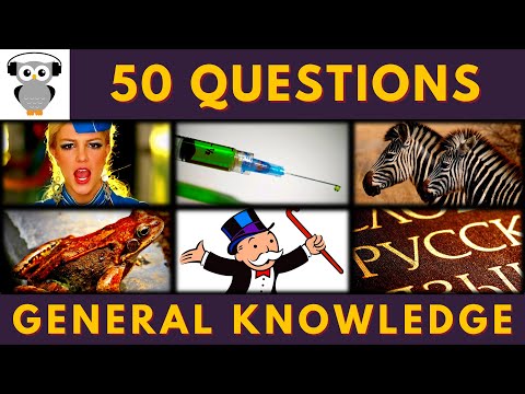 General Knowledge Quiz Trivia #123 | Britney Spears, Euthanasia, Zebra Fur, Frog Croak, Monopoly Man