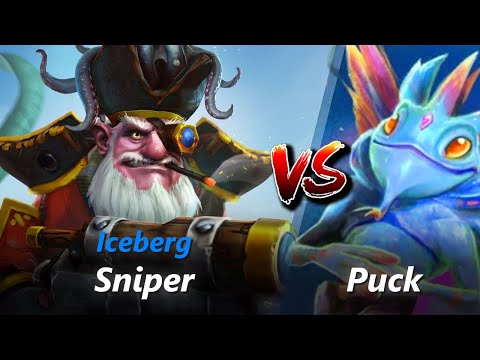How to Sniper safelane vs Puck/Earth Spirit (feat. Iceberg) | First 10 minutes