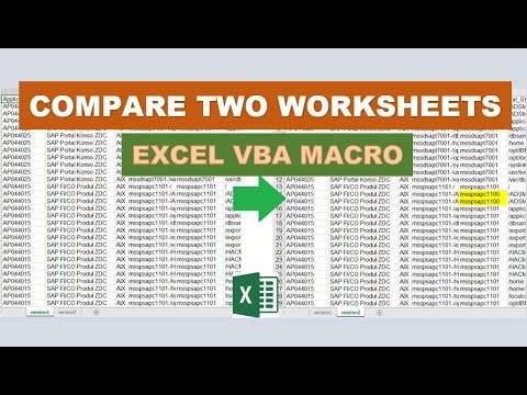 Compare Two Worksheets Excel VBA Macro