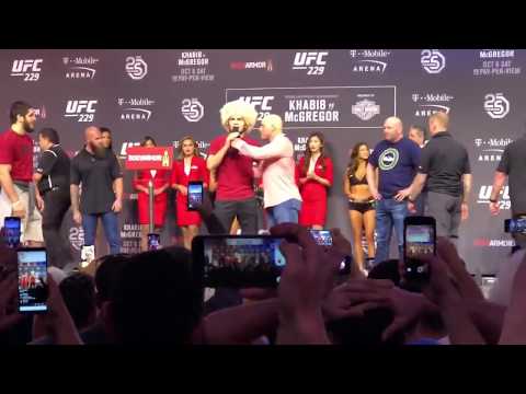 STAREDOWN!! CONOR MCGREGOR AND KHABIB NURMAGOMEDOV UFC 229 #khabib