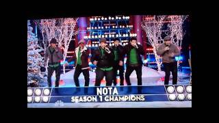 PENTATONIX SEASON 3 CHAMPIONS, SING OFF CHRISTMAS,OPENING NUMBER, &#39;PLEASE COME HOME FOR CHRISTMAS.&#39;