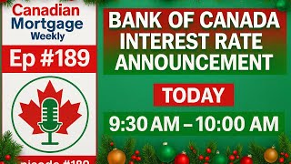 Bank of Canada Live Interest Rate Announcement
