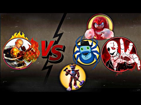 Saitama Vs FNAF Security Breach, Daddy Long Legs, Knuckles The Echidna & Gaster | Most Epic Video