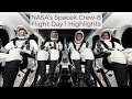 NASA’s SpaceX Crew-8 Flight Day 1 Highlights
