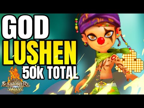 60k DMG LUSHEN NUKE (20k per card) - Summoners War