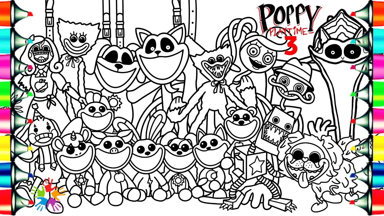Poppy Playtime Chapter 3 Coloring Pages / How To Color All New Characters / NCS Music
