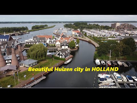 Huizen city, Drone video, Holland