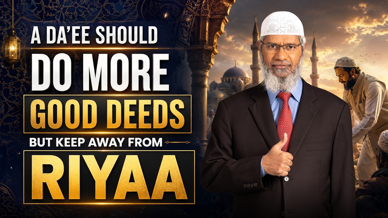 A Da'ee Should Do More Good Deeds but Keep Away from Riyaa' - Dr Zakir Naik