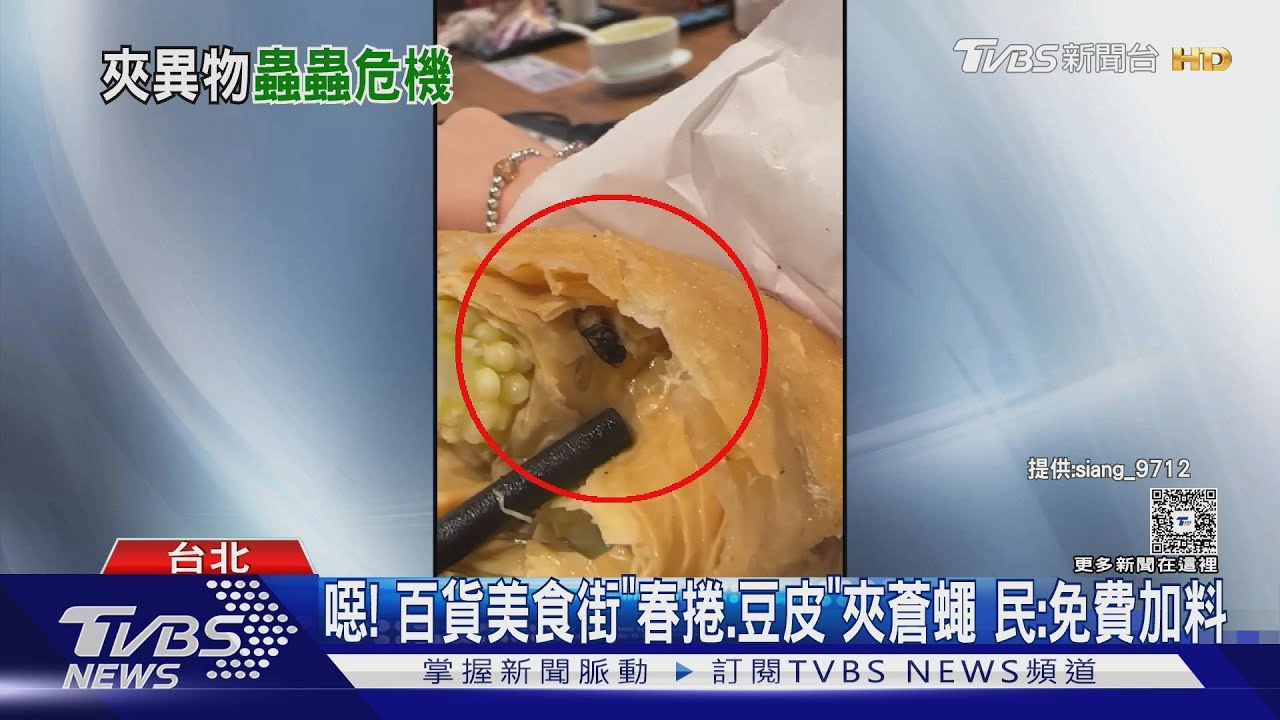 百貨美食街「整隻蒼蠅」夾春捲!北投知名油飯見「翅膀」