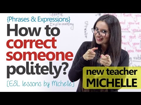 如何禮貌地糾正別人？禮貌英語短語(免費英語課) (How to correct someone politely? Polite English Phrases (Free English Lessons))