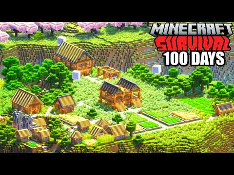 I Spent 100 Days Building a COZY VILLAGE in Minecraft Survival