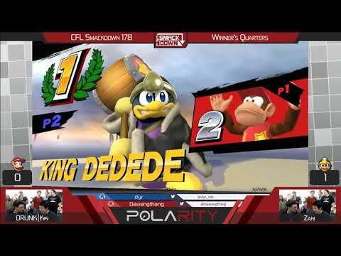 CFL Smackdown 178 WiiU - Kiki (Diddy Kong) vs Zaki (DDD) - Winners Quarters