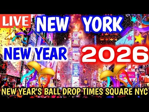 Times Square NEW YEAR'S EVE 2026 🎉 Times Square BALL DROP New Year 2026 New York City LIVE