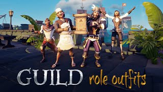 How to unlock the Navigator, Chef, Cannoneer, and Helm Guild Role Outfits | Sea of Thieves