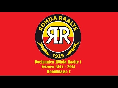 Doelpunten Rohda Raalte 1 seizoen '14 - '15 Hoofdklasse C