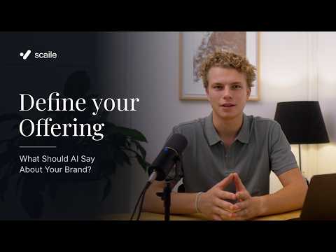 August Gutsche, CPO, shows how scaile builds your Brand Kit and Knowledge Base, the source of truth AI search draws on.