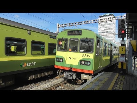 Irish Rail 8500 and 8300 Class Dart Trains - Tara Street Station, Dublin