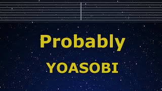 Download lagu Karaoke♬ Probably / Tabun - YOASOBI【No Guide Melody】 Instrumental, Lyric Romanized mp3