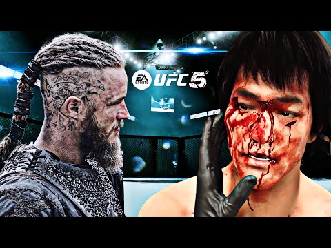 Bruce Lee 🐲 vs Ragnar Lothbrok 🪓 | Who Will Conquer? 👑🔥 (EA SPORTS UFC 5) (4K HDR) MR. JOJO | UFC 5