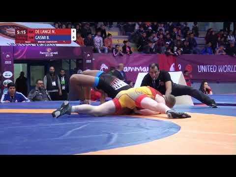 Round 1 FS - 86 kg: N. DE LANGE (RSA) v. B. GASMI (TUN)