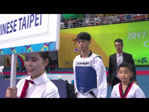 2017 Muju World Championships M 68kg Semi final HUANG Yu Jen TPE VS ABUGHAUSH A JOR