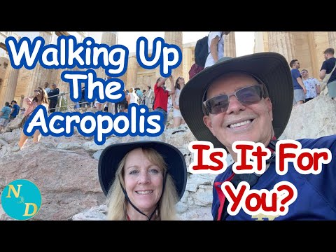Walking Up the Acropolis in Athens One Step at a Time. Can You Do It? Watch!